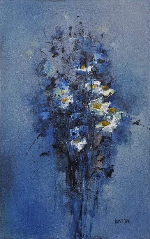 Květy v modrém