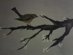Větev s ptáčkem
